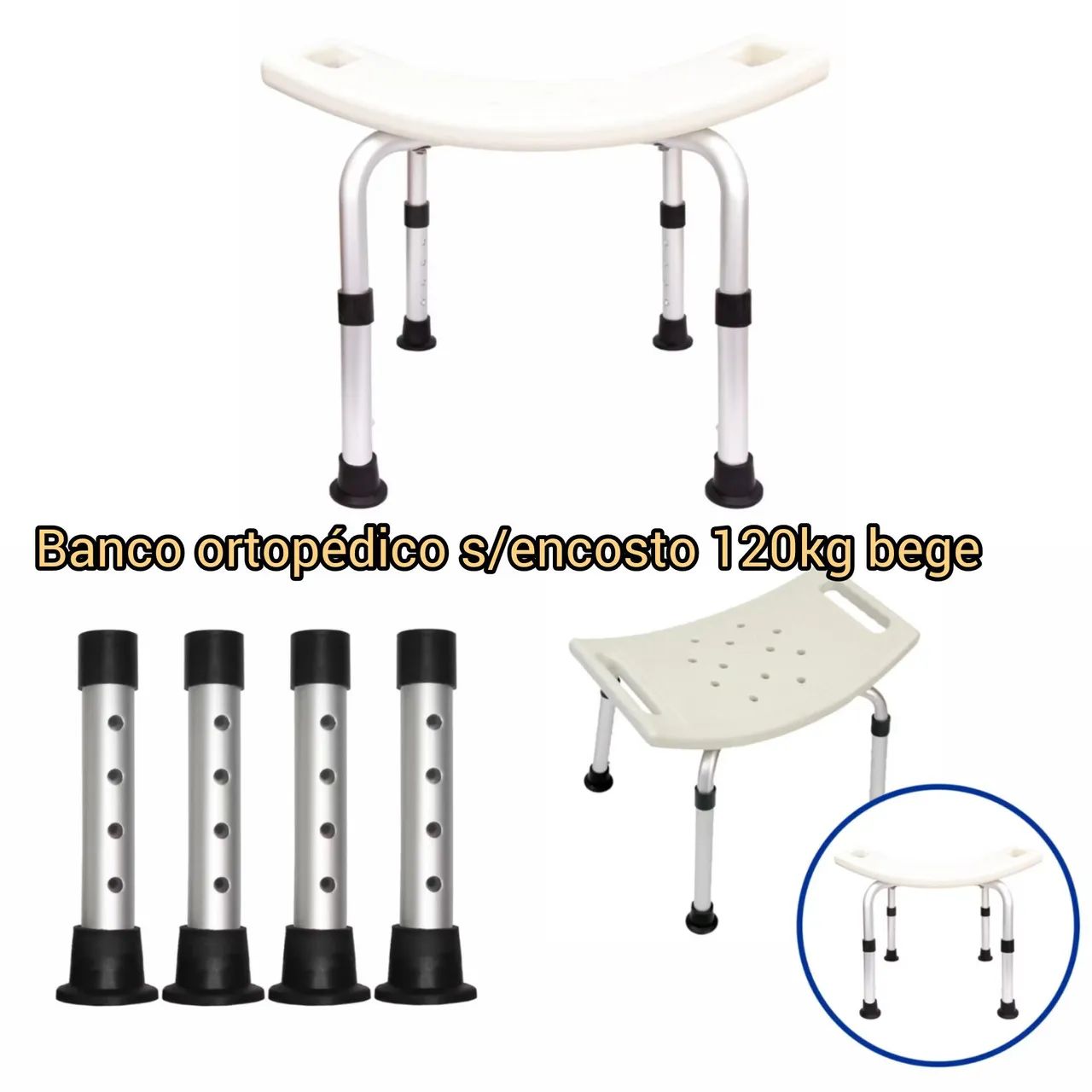 BANCO ORTOPÉDICO S/ENCOSTO 120KG