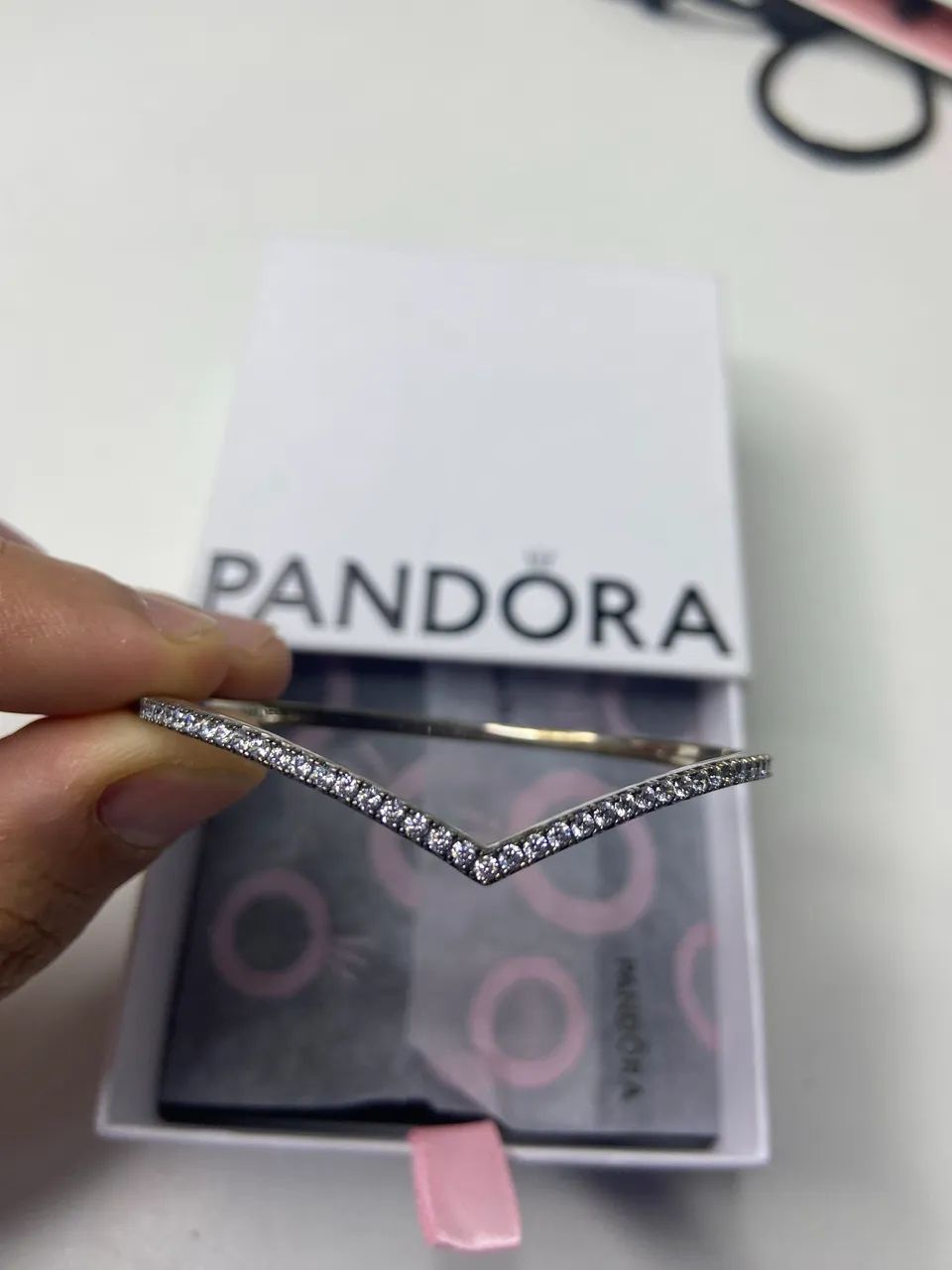 Bracelete Pandora chevron rígida  - Foto 2