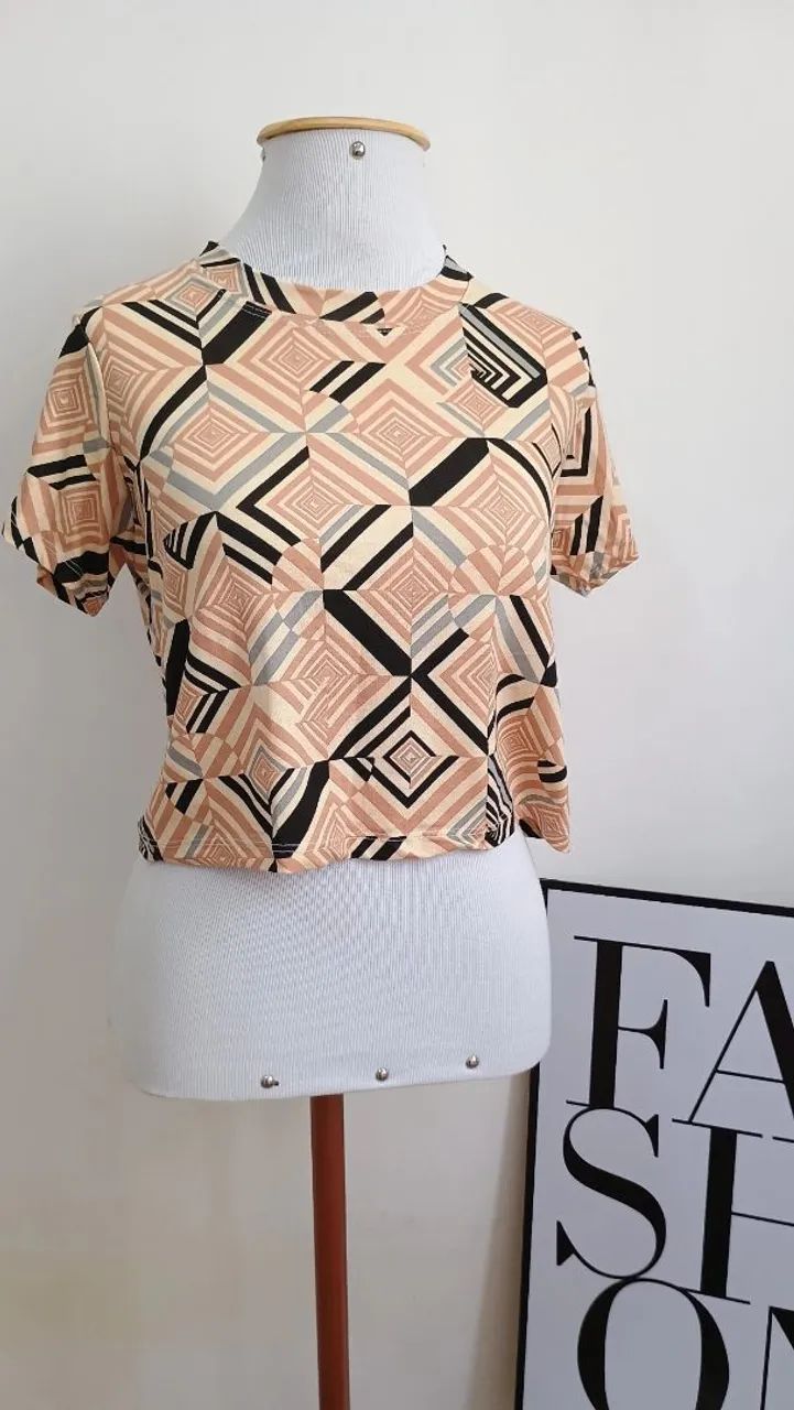 Blusa Cropped Animal Print - Foto 4