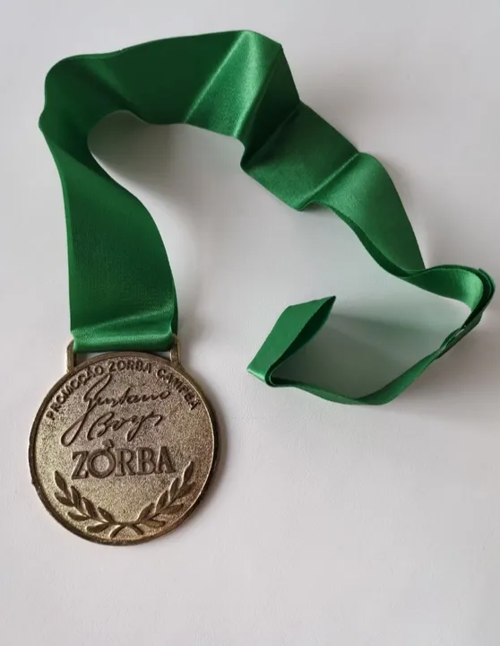 Antiga Medalha da promoção Zorba campeã Gustavo Borges Atlanta 1996 Dourada