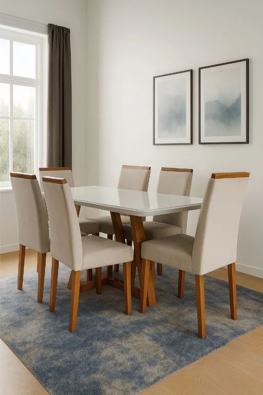 Mesa com 6 Cadeiras NOVA PRONTA ENTREGA FRETE GRÁTIS