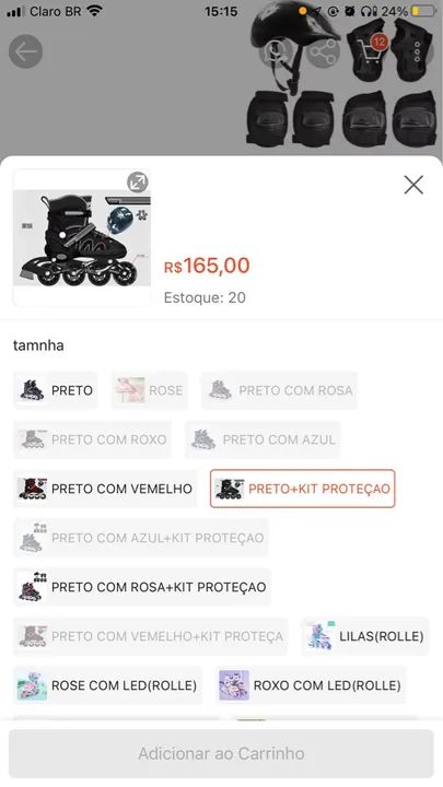 Patins Roller infantil 32 a 36 - Foto 6