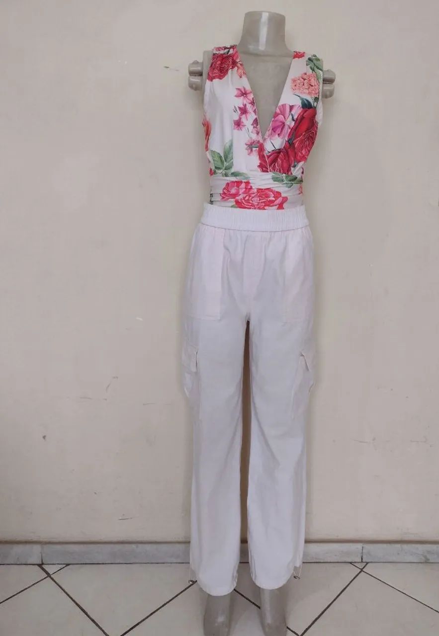 Calça de tecido Rosa bebê  - Foto 4