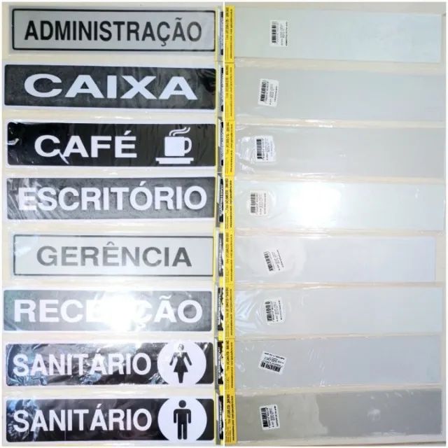 Placas de Aviso, Identificacão Diversas 7x30 cm - Foto 4