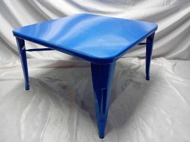 Mesa Infantil Design Tolix Metal Azul