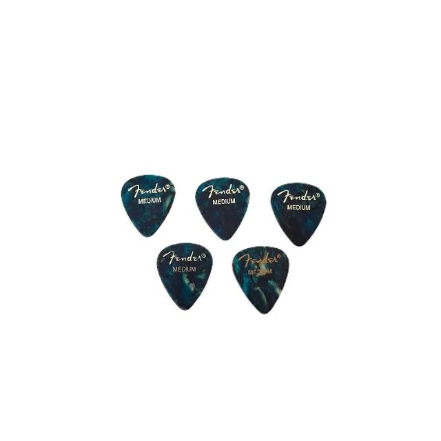 kit com 5 palhetas fender® medium green - Foto 3