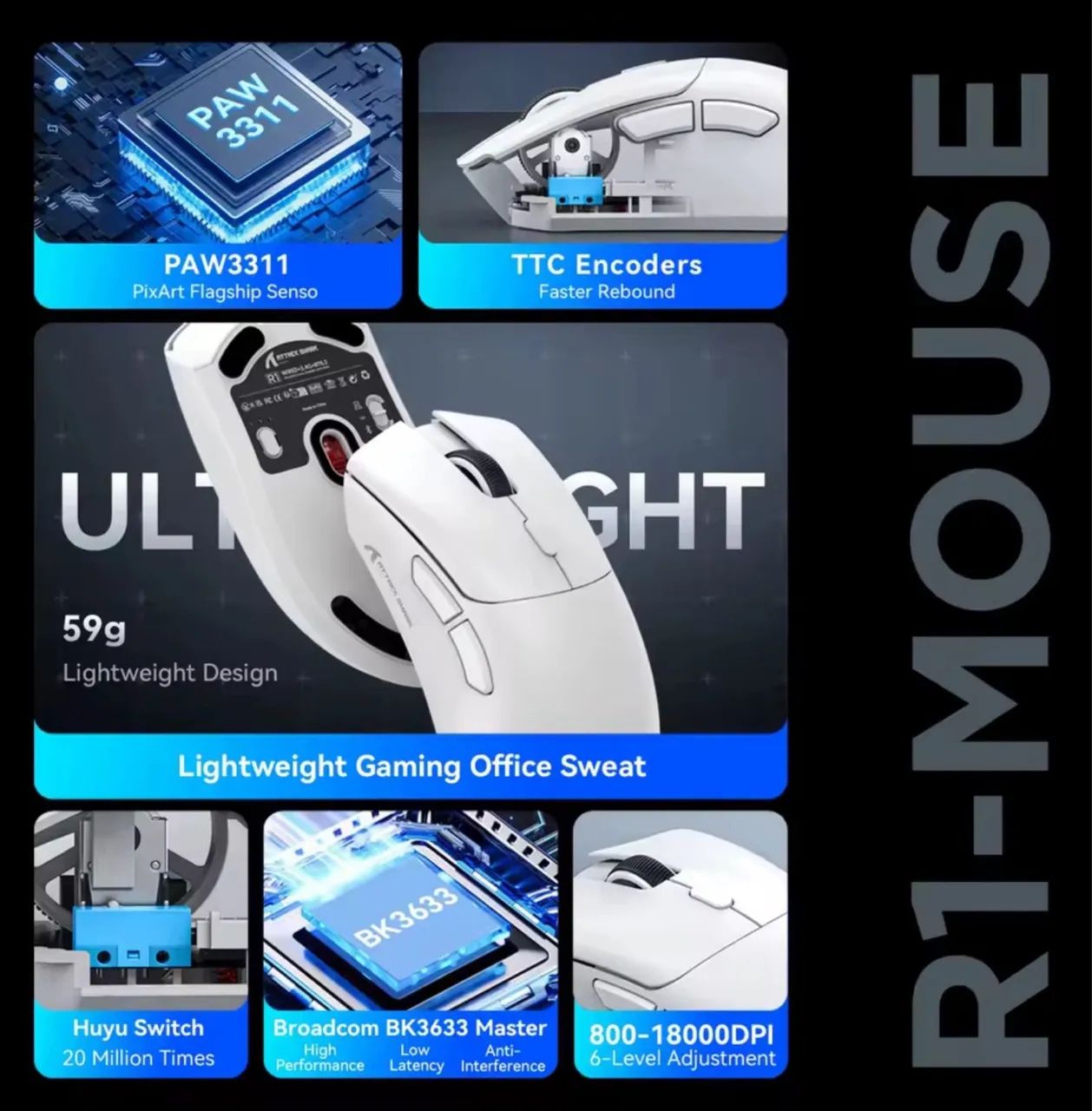 Mouse Attack Shark R1. @importech_084 - Foto 3