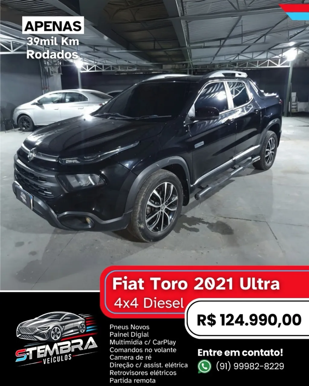 Toro 2021 ultra (top de linha ) novíssima apenas 39000 km diesel