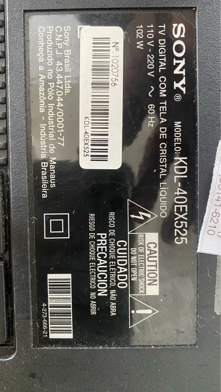 Placa de TV Sony KDL-40EX525