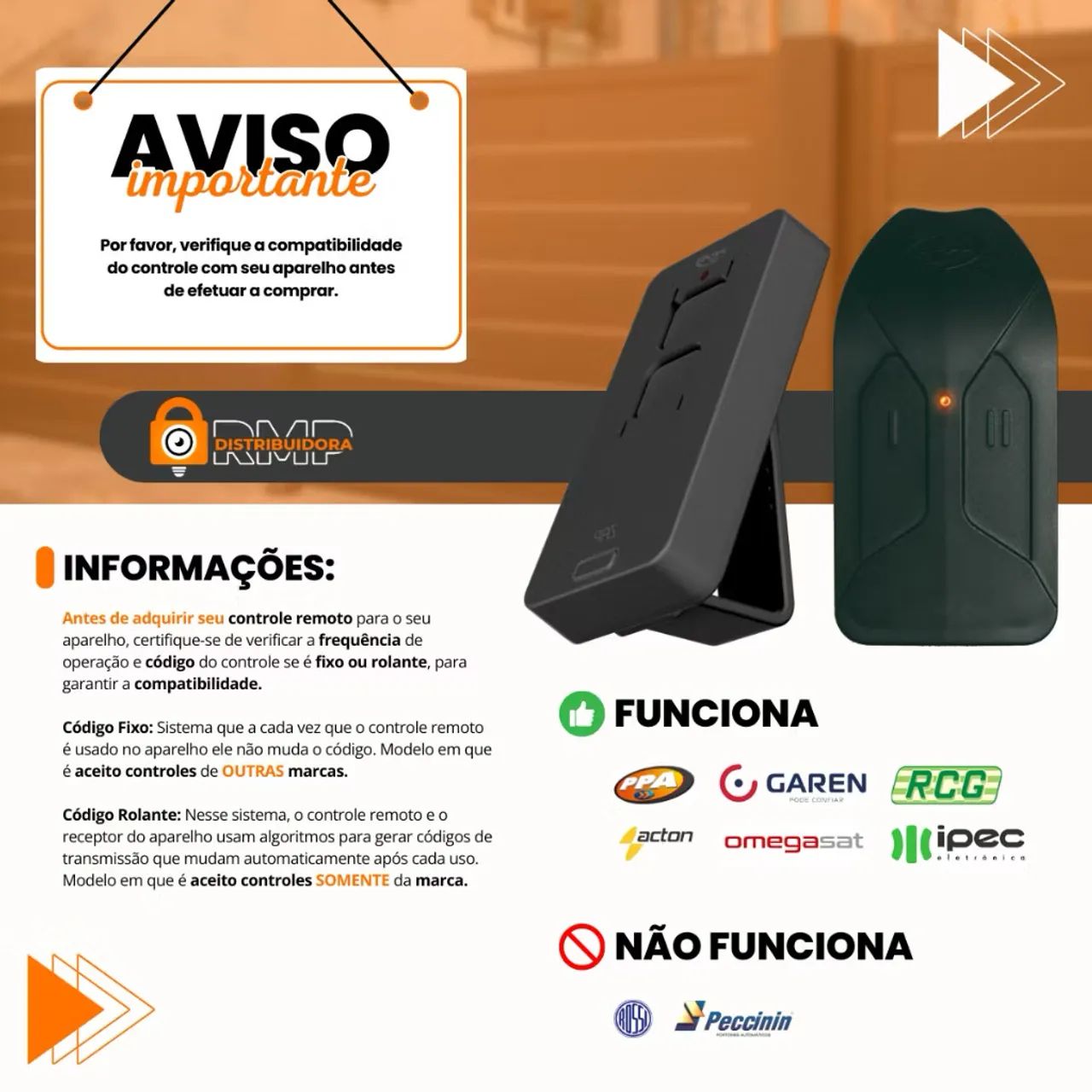 Controle Remoto para Portão Automático 433 MHz Ppa  - Foto 2