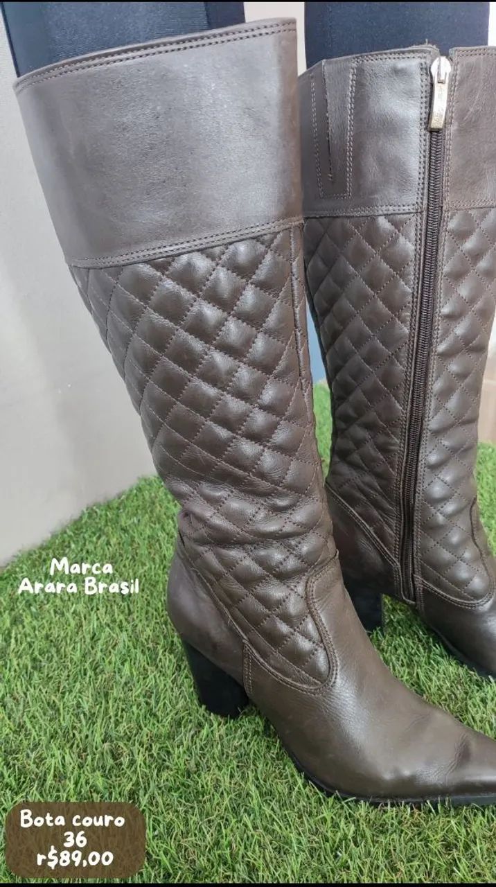 Bota de Couro Marrom 36 - Arara Brasil