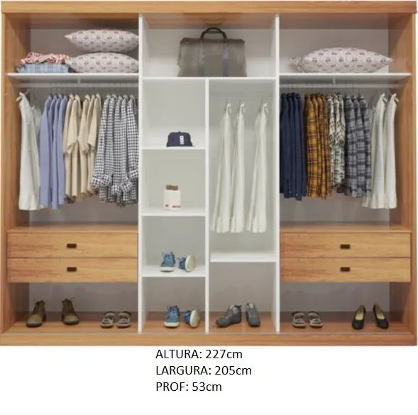 Guarda Roupa Dallas 100% MDF 3 Portas com Espelho Novo fazemos entrega - Foto 2