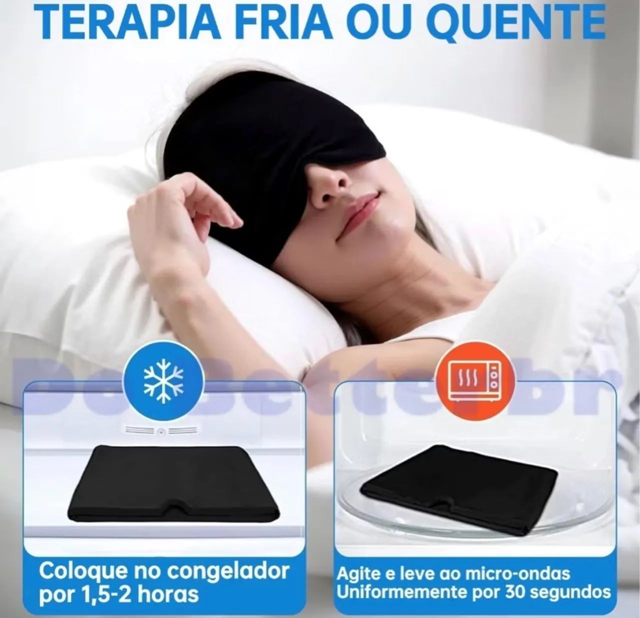 Mascara/touca Alivia Enxaqueca, Insônia e Olheiras - Foto 3