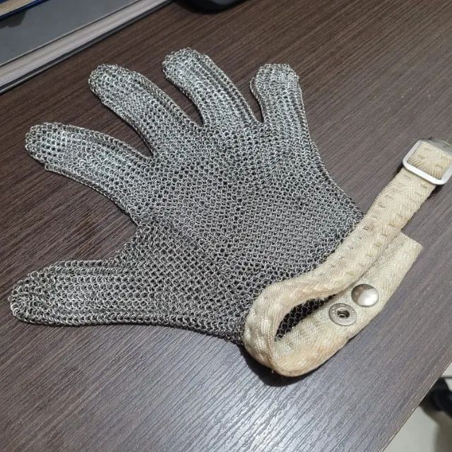 Luva açougueiro, malha de aço inoxidável