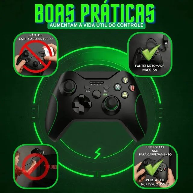 Xbox One-Compatible Wireless Controller, Joystick for PC, Black Controller64717210653443121