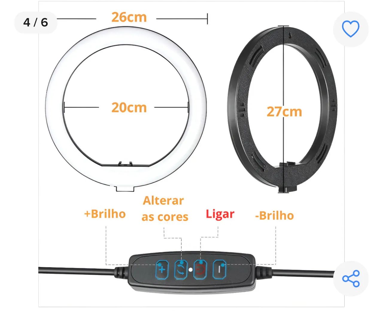 Ring Light para Fotos e Vídeos - Foto 3