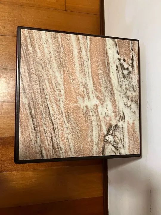 Mesa de canto com tampo de mármore - Vintage - Foto 2