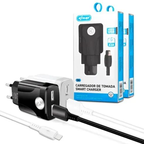 Iphone Carregador de Celular 3.1A com Selo Anatel 2 Portas Usb e Cabo Lightning - Foto 2