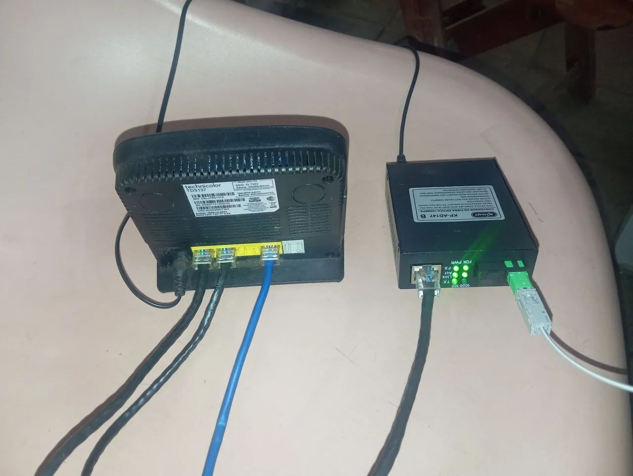 Converson de fibra óptica Gigabit par AB 1000mbps para rede internet rj45 até 20km - Foto 2