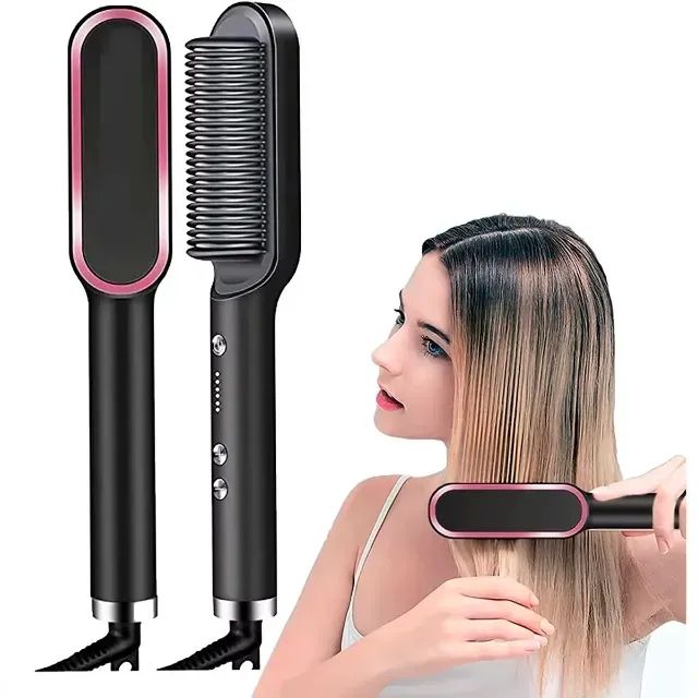 Escova 3 em 1 Alisadora Profissional Turbo Hair 110/220v Bivolt - PAGUE NA ENTREGA - Foto 2