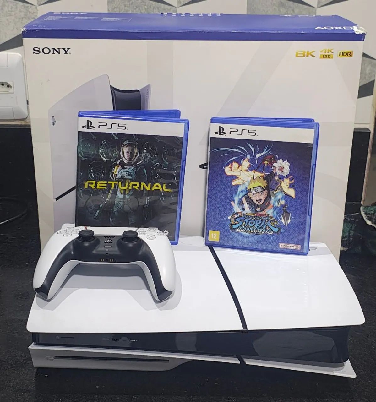 Ps5 Slim 1T mídia física e digital na caixa - Jogos de Vídeo Game