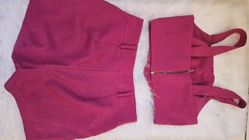 strapless open back dress Sakhi Hot Pink Jacket Anarkali Set  Raji Ramniq