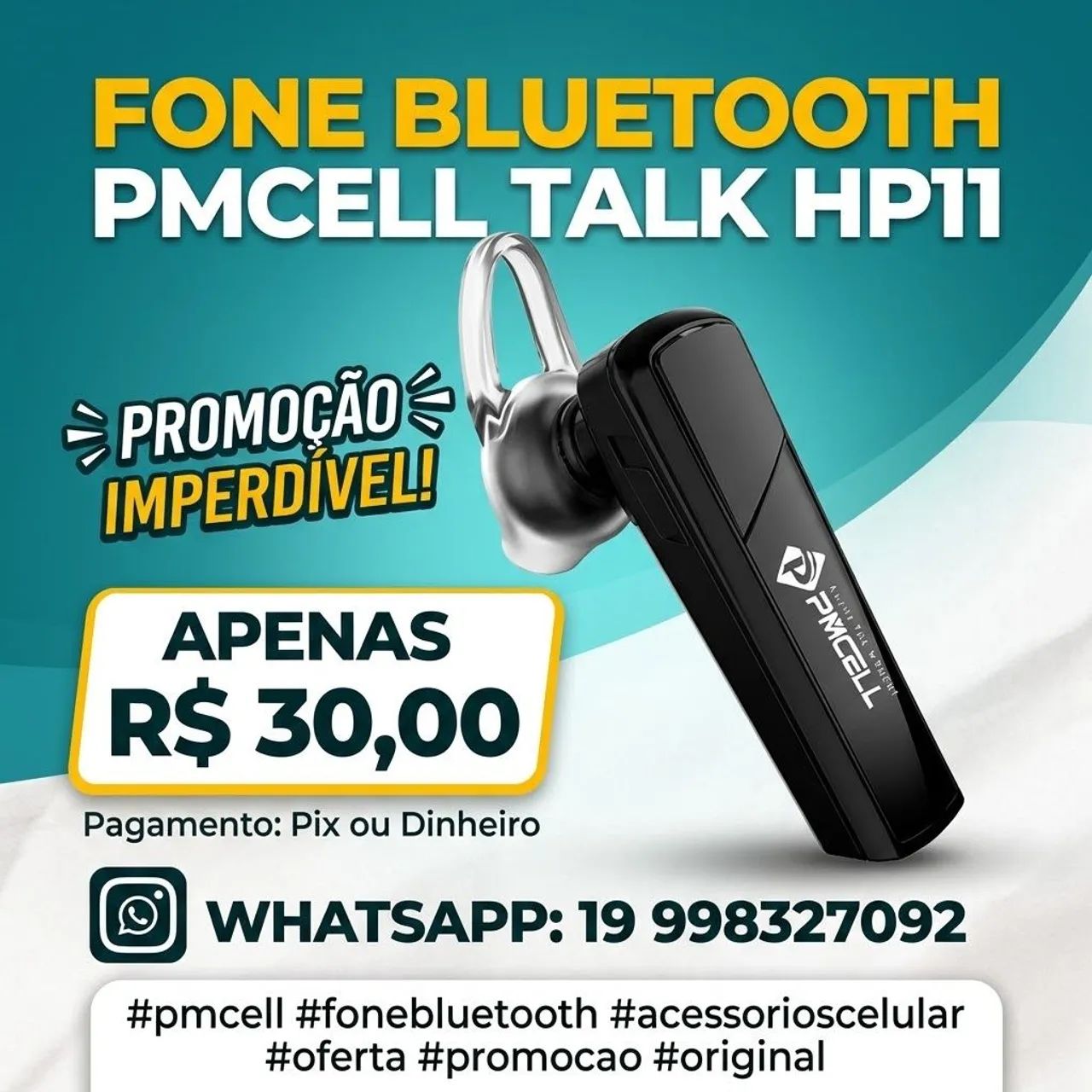 Fone bluetooth pmcell