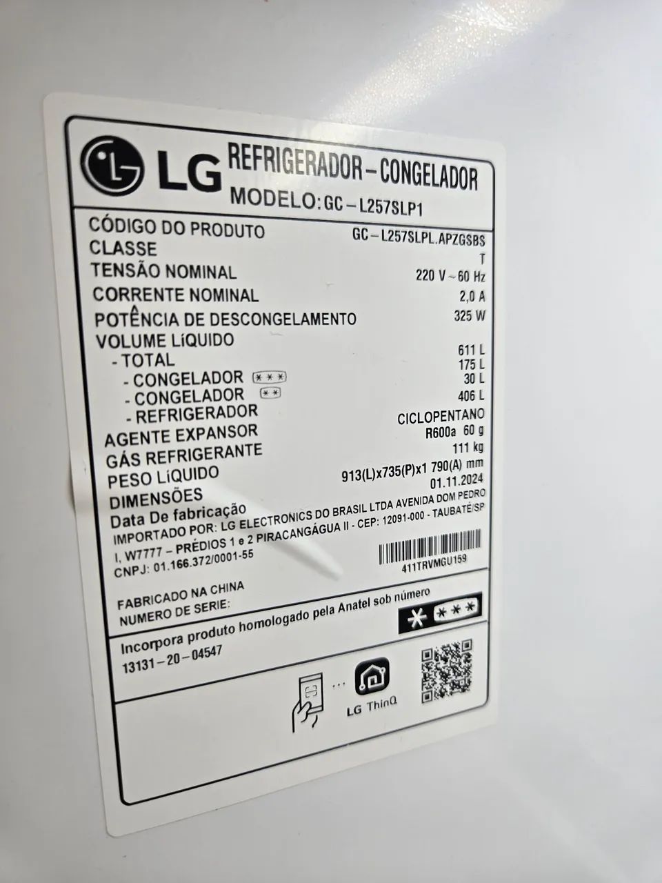 Lg geladeira 611L  - Foto 2