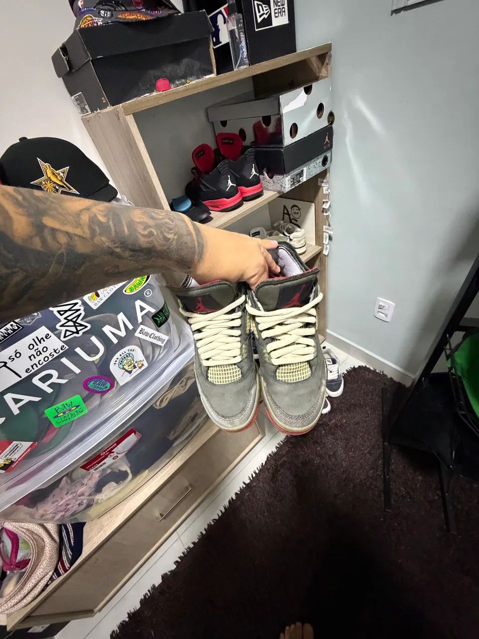OFF White x Jordan 4 Bred SIZE 40BR - Foto 3