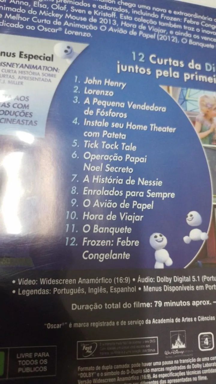 DVD Walt Disney Animation Studios - Coleção De Curtas ( 18420 ) - Foto 3