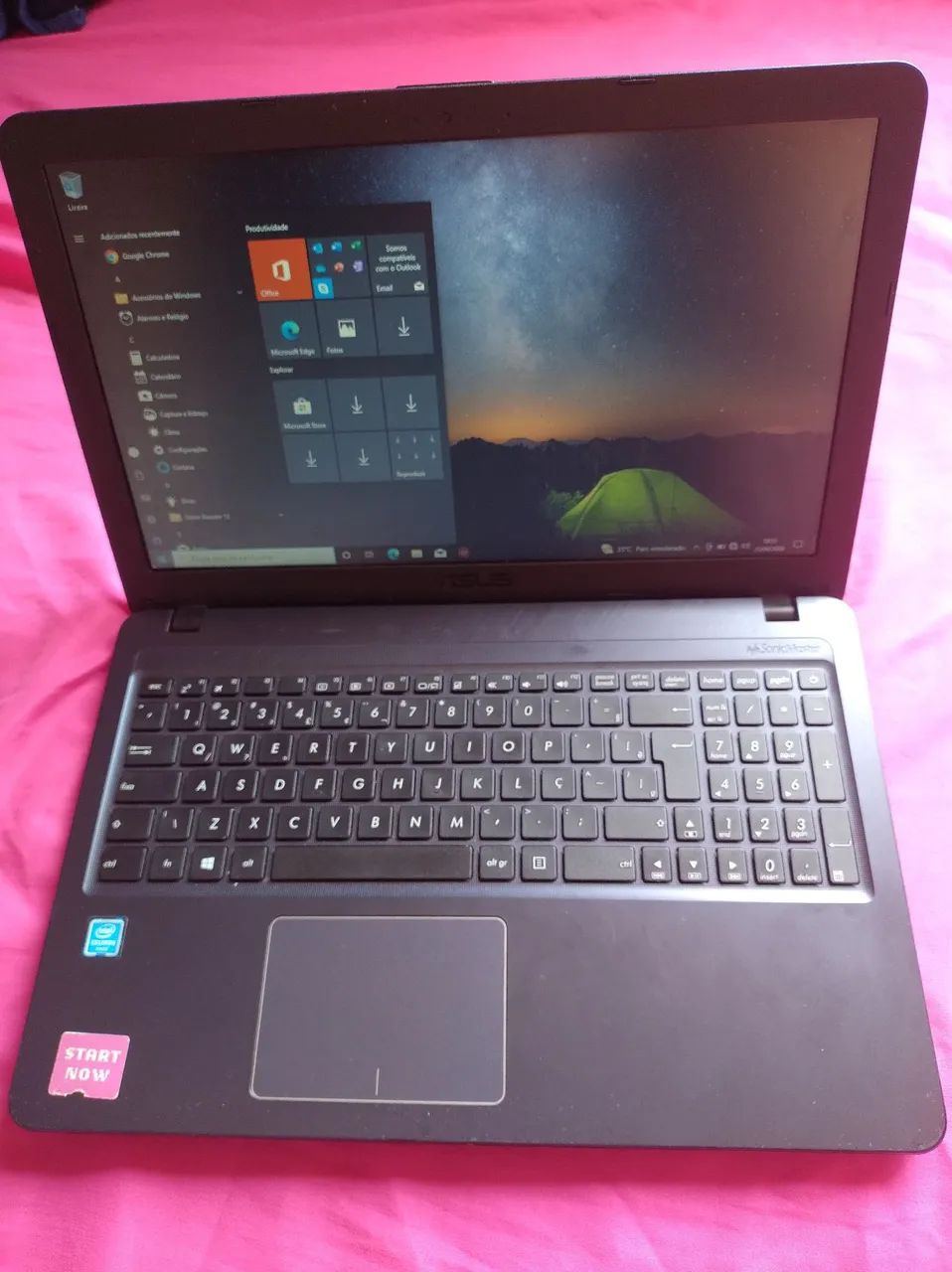 Notebook tudo funcionando perfeitamente com SSD 