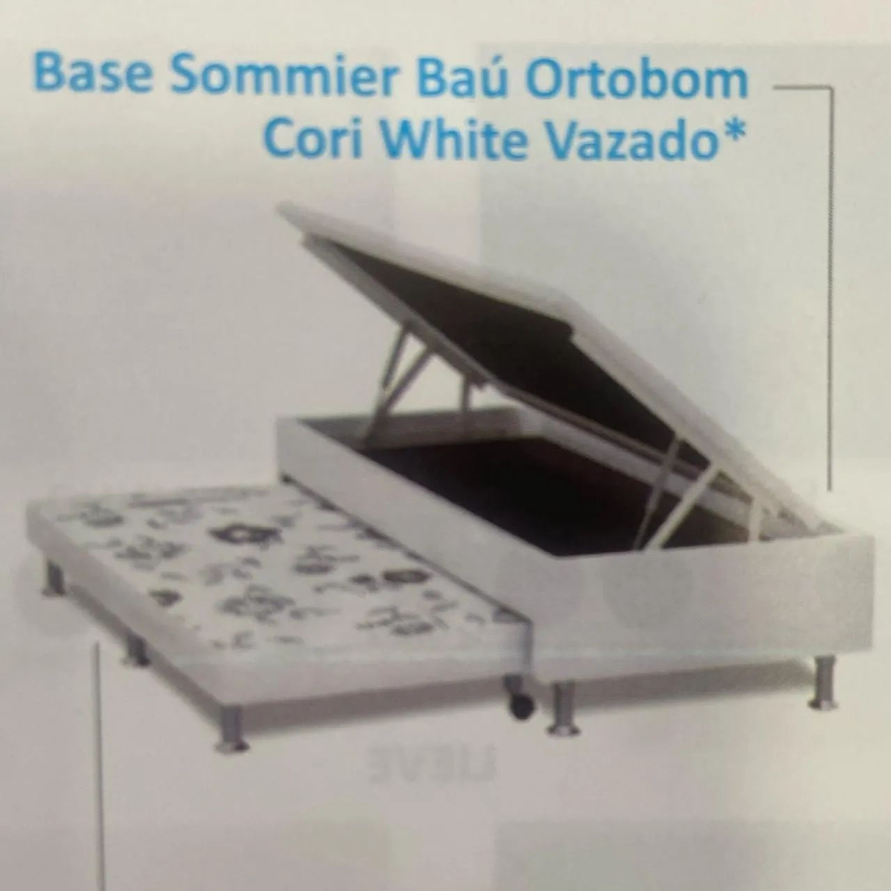 "Cama Box Baú Solteiro Ortobom + Colchão Auxiliar (NOVA - Sem Uso) - Cor Preta" - Foto 2
