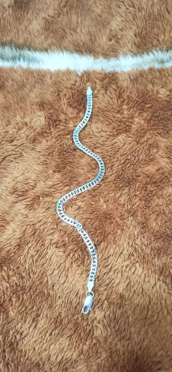 Pulseira Prata 925 - Grumet Dupla - 21cm - 4,5mm - Foto 4