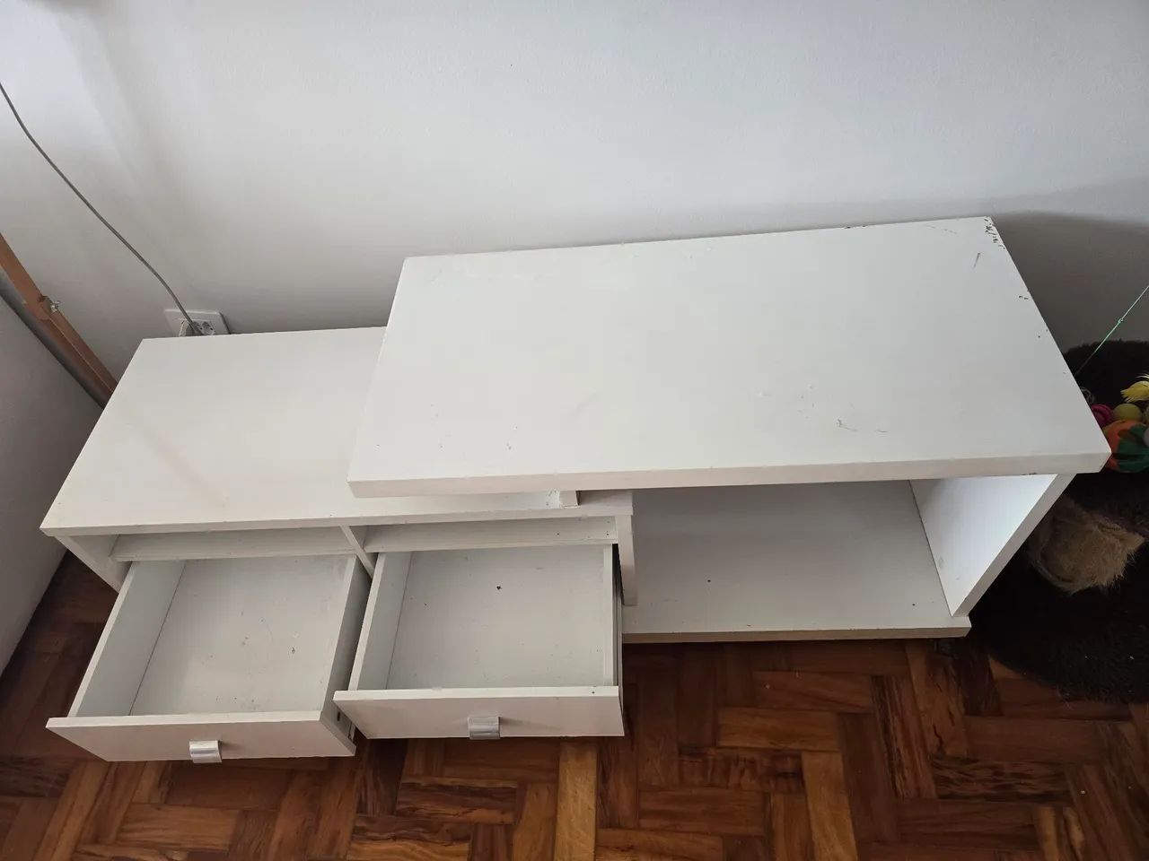 Rack branco com duas gavetas - Foto 5