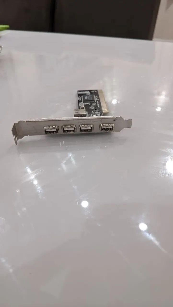 Placa Controladora PCI USB 2.0 - 4 Portas Externas + 1 Interna