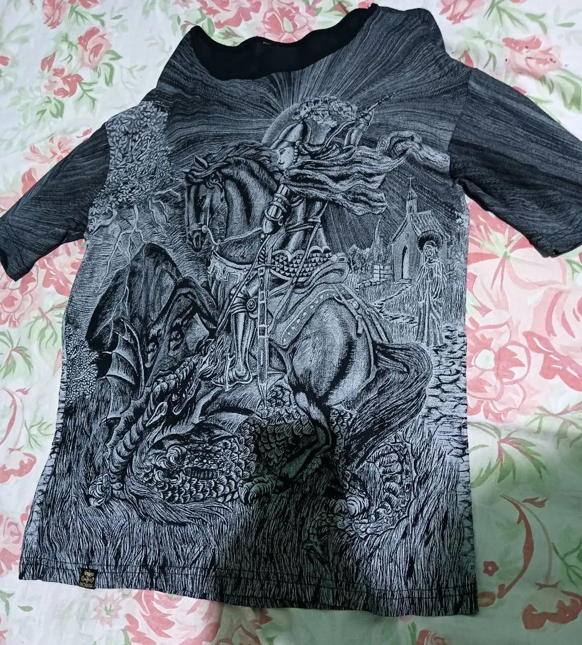 Camisa preta com cinza tamanho M 