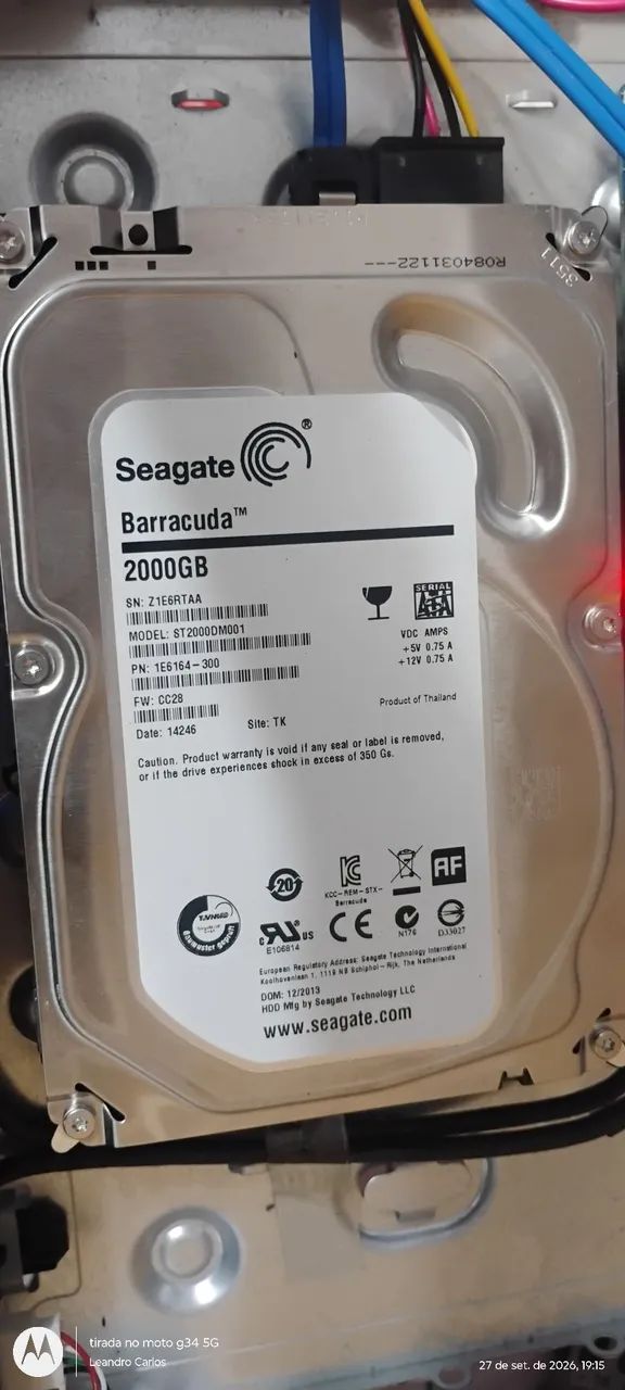 HD 2 terás marca Seagate 