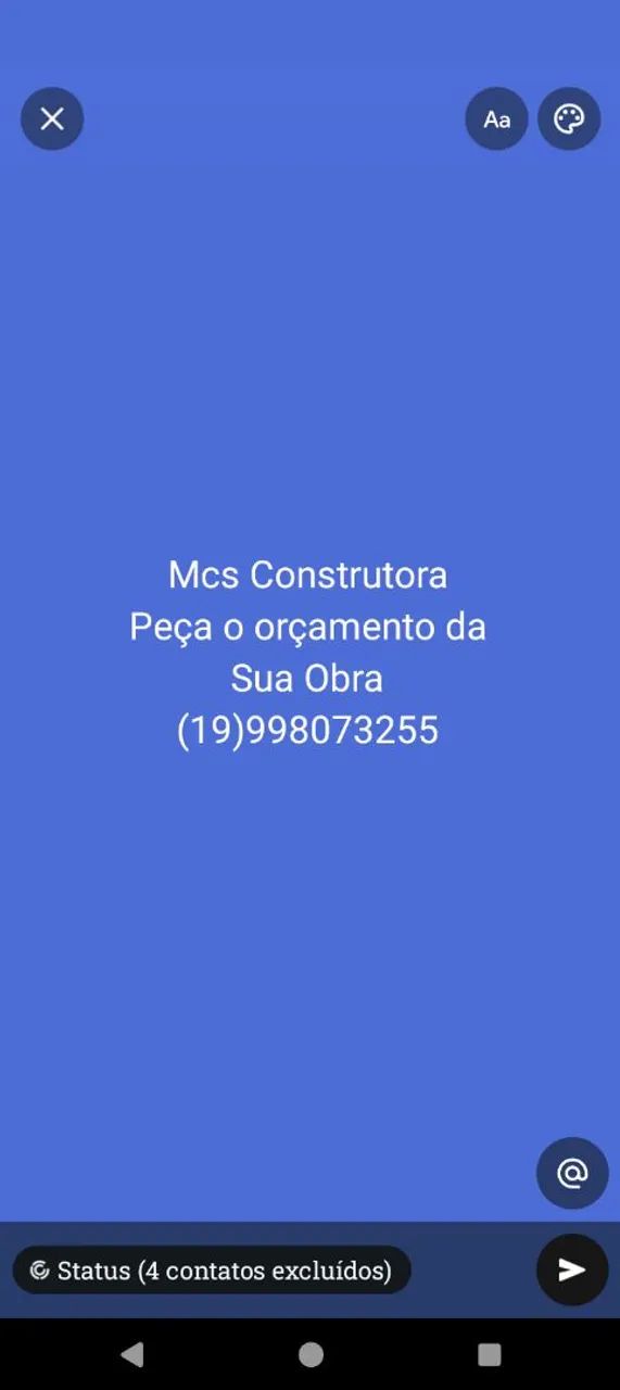 Construtora em busca de obras