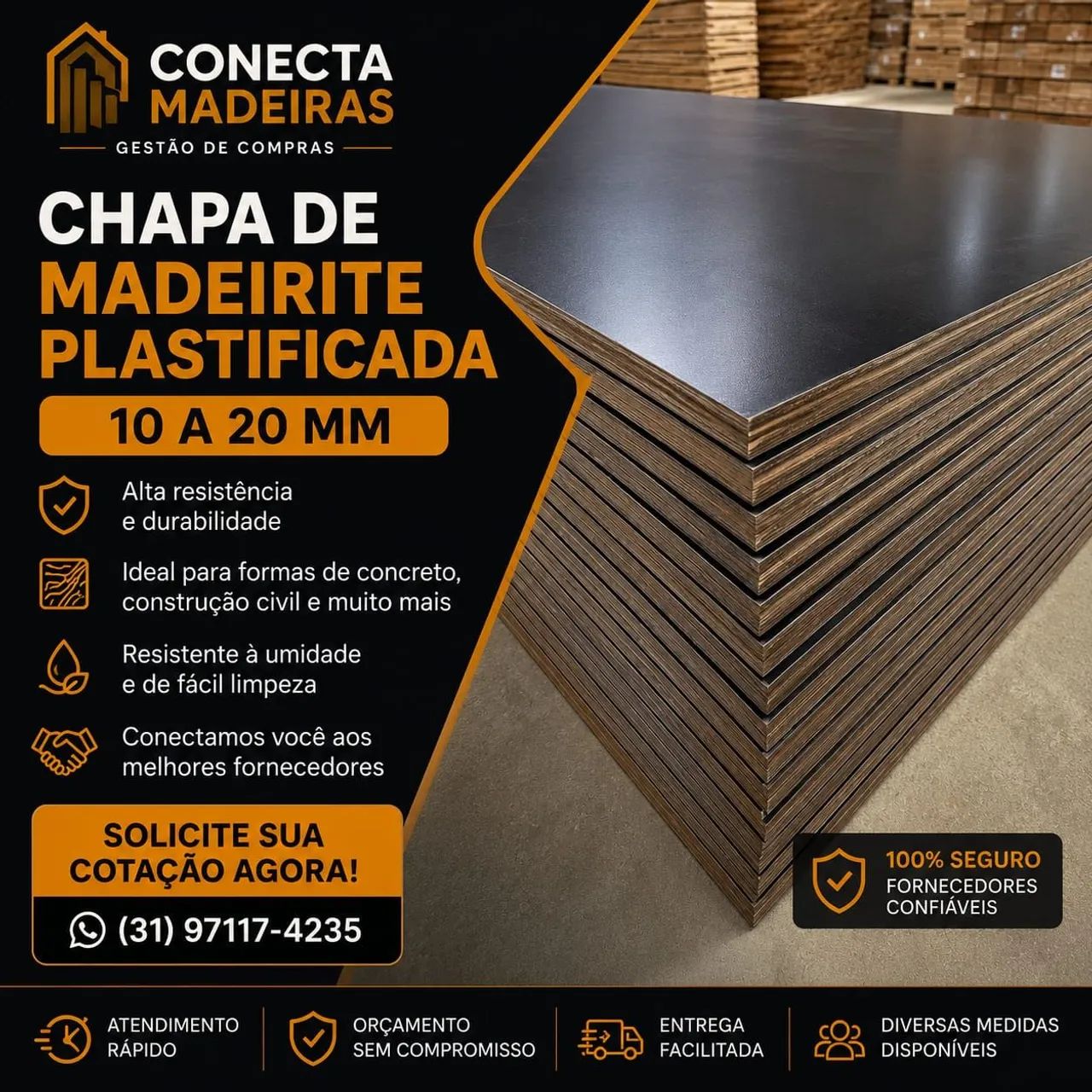 Madeirite plastificado 