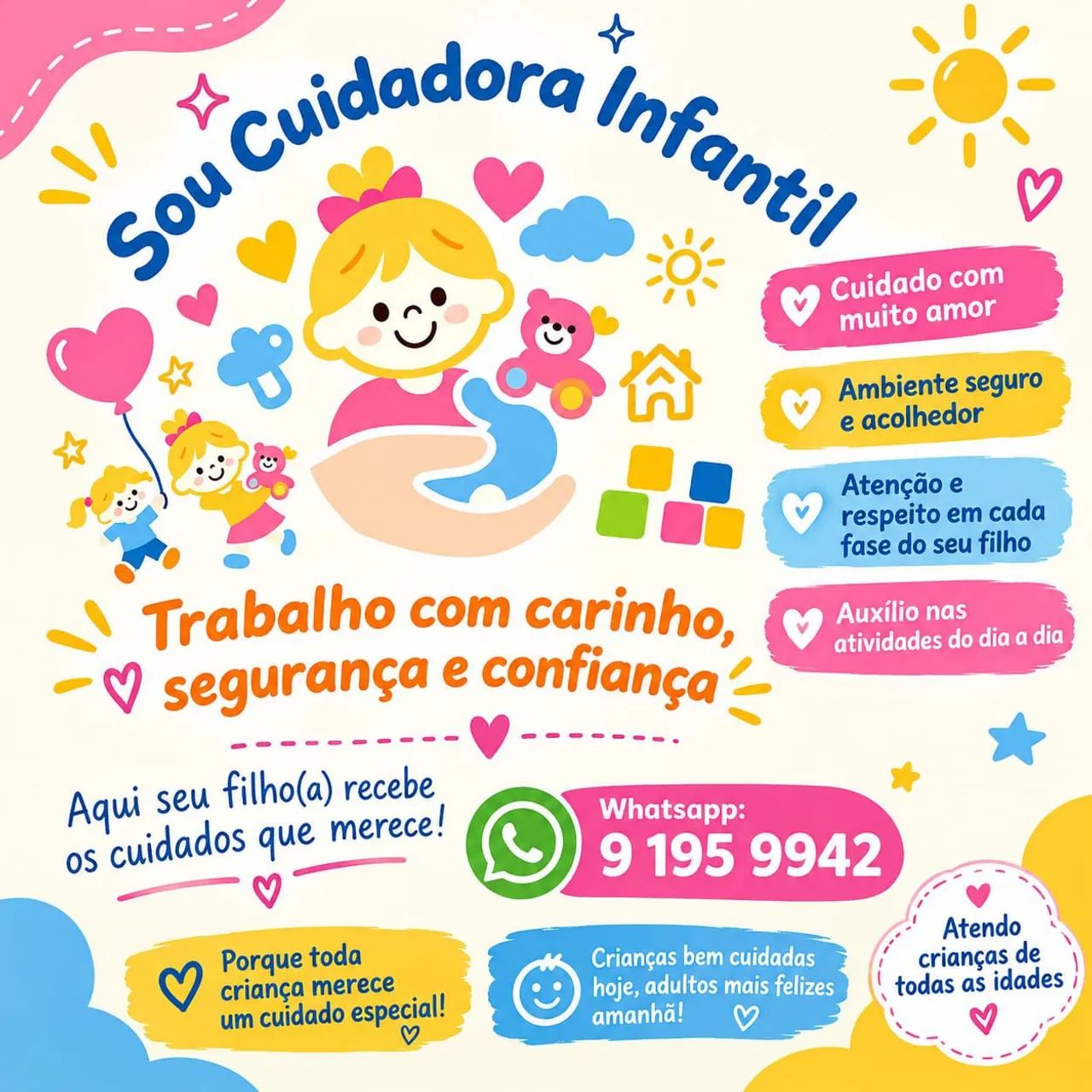 Cuidadora infantil com experiência