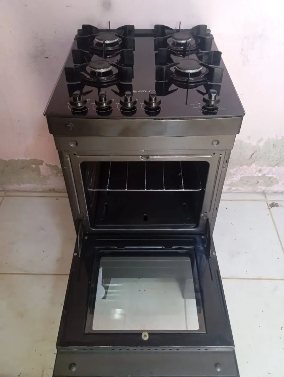 Fogão mesa de vidro 