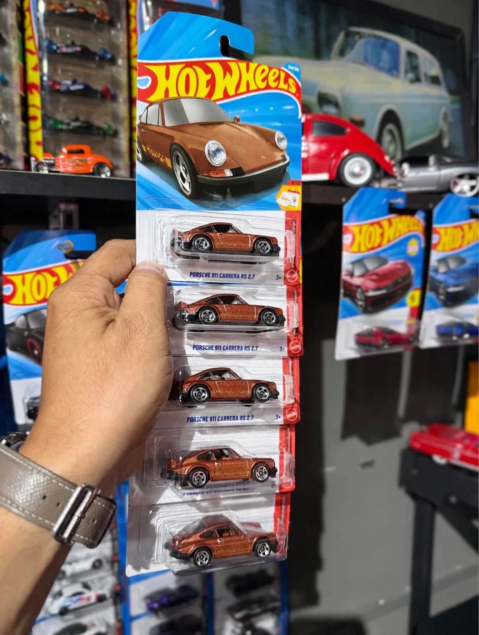 Hot Wheels Porsche 911 Carrera RS 2.7 Marrom - Lacrado  - Foto 4