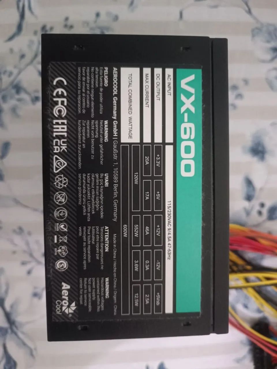 Vendo fonte aerocool 600w bivolt