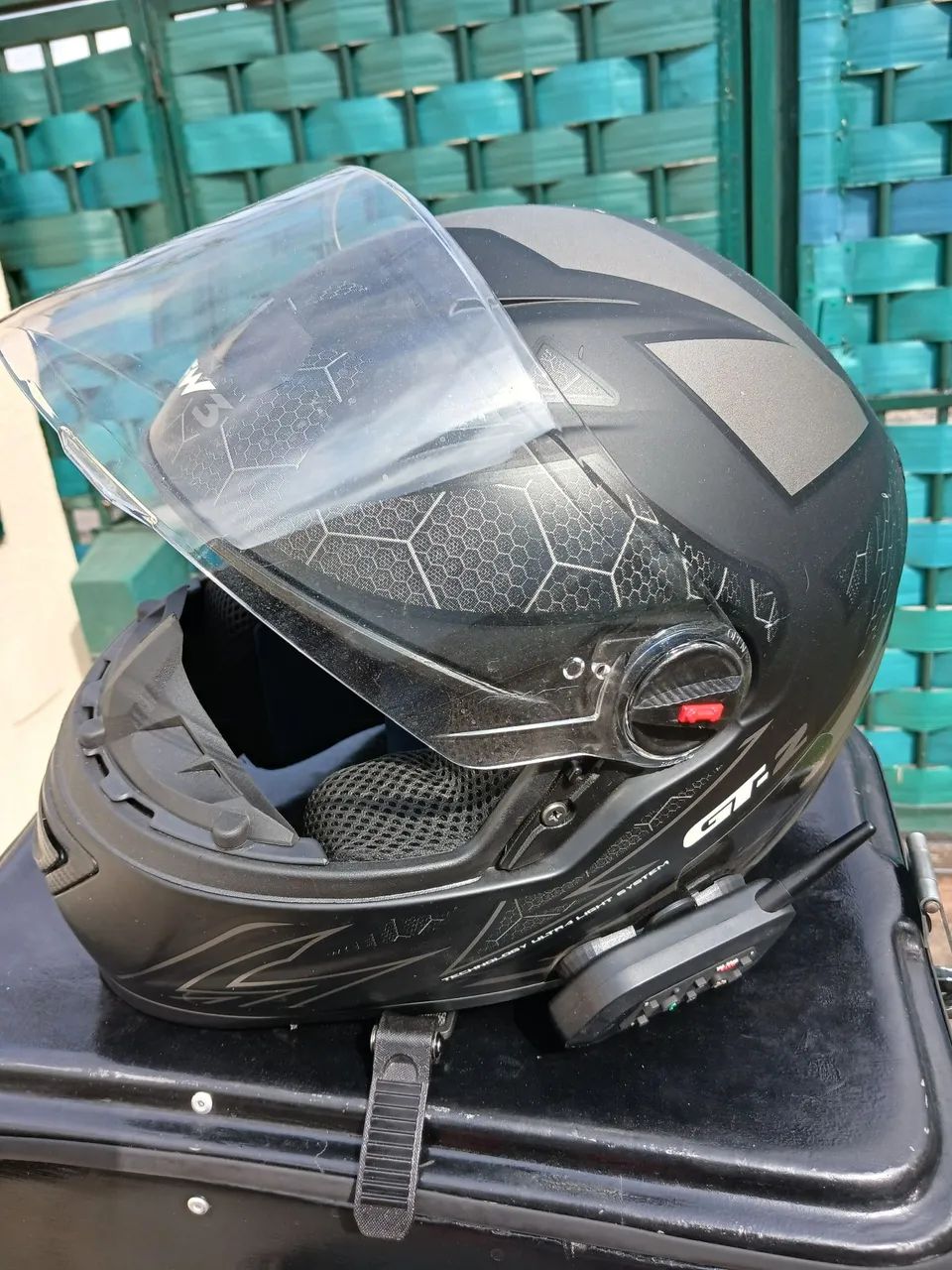 Capacete fw3 com intercomunicador 