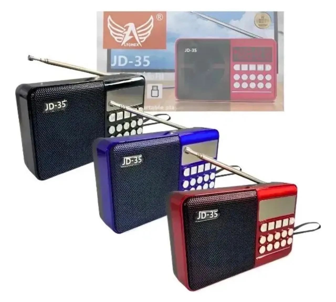 Rádio Portátil Bluetooth Usb/fm Jd-35 - Altomex - Foto 5
