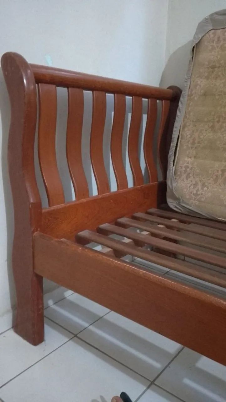 Cama solteiro madeira colonial - Foto 2