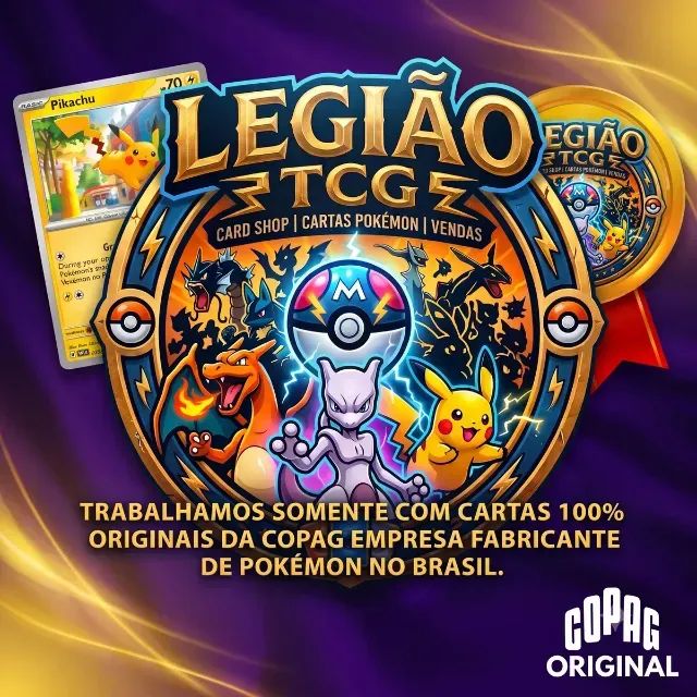 50 Cartas Pokemon Copag 100% Originais - Foto 2