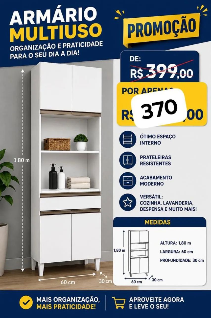 Armário Multiuso em MDF  - Foto 3