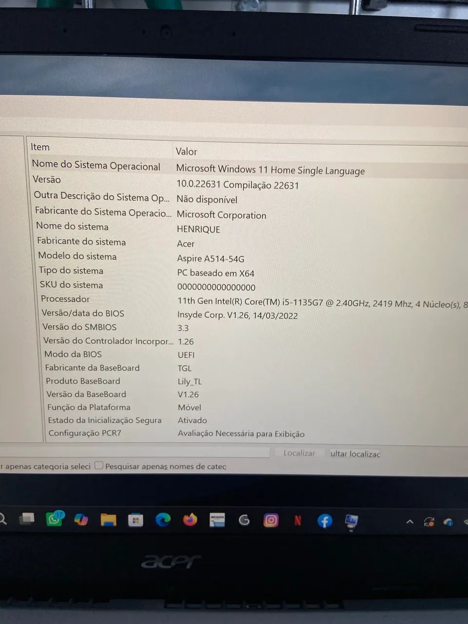 Notebook acer aspire 5 Intel core i5 8g ram - Foto 3