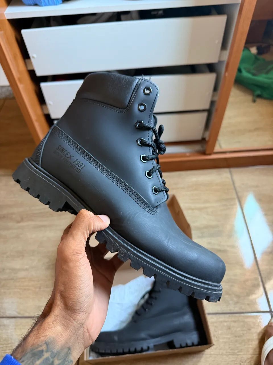 Bota Estilo Timberland - Macboot Preta 44